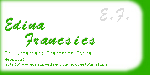 edina francsics business card